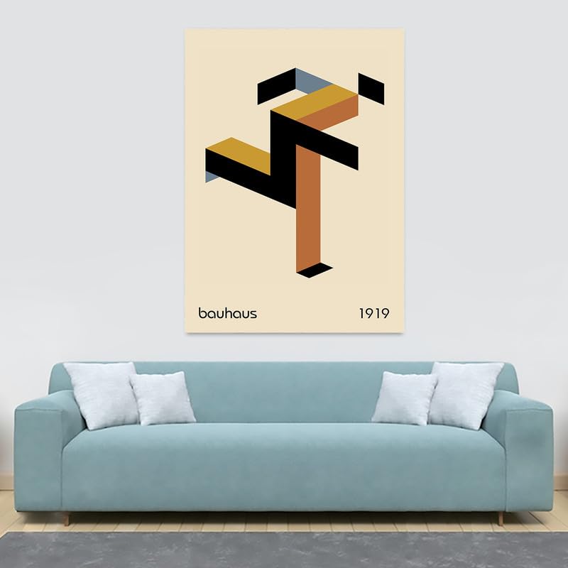Amazon.com: Bauhaus Running Man Wall Art - Wrapped Framed Canvas